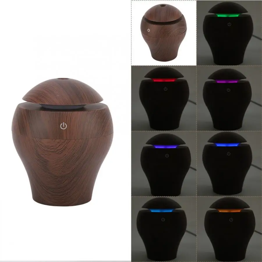 130mlEssential humidifier aroma oil diffuser Wood Grain ultrasonic wood air humidifier USB cool mini mist maker LED lights home
130mlEssential humidifier aroma oil diffuser Wood Grain ultrasonic wood air humidifier USB cool mini mist maker LED lights home