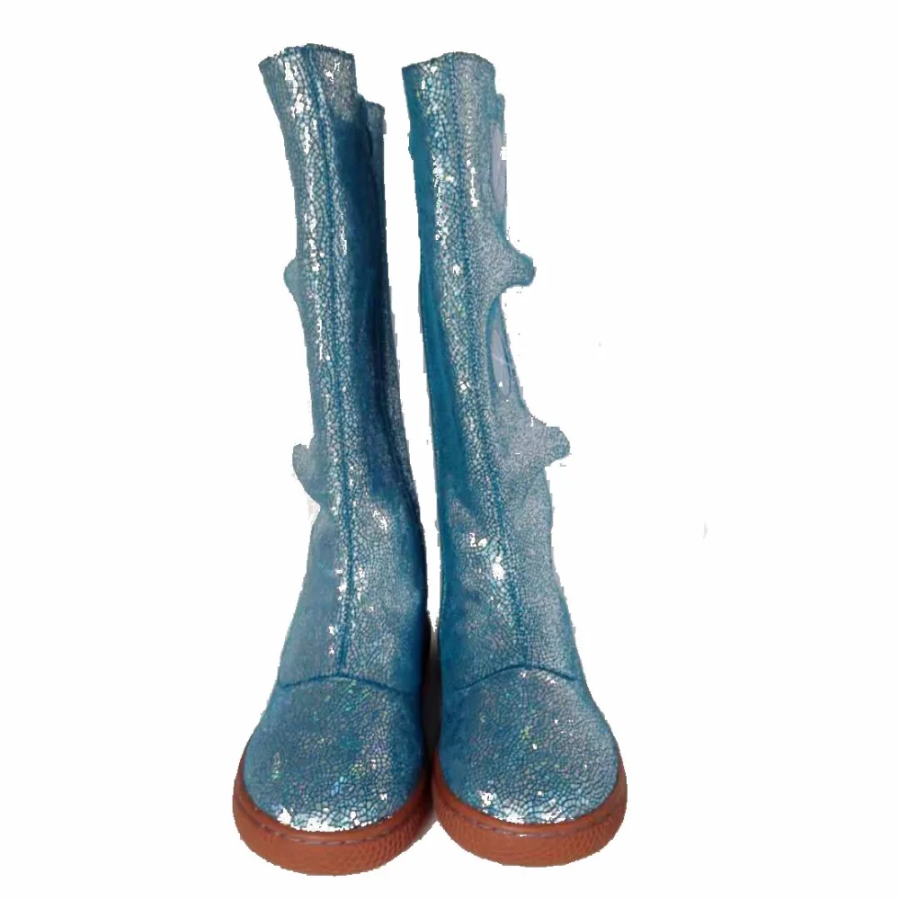 Новинка 2018 года Зимние Детские Ботинки martin для девочек детская обувь голубого