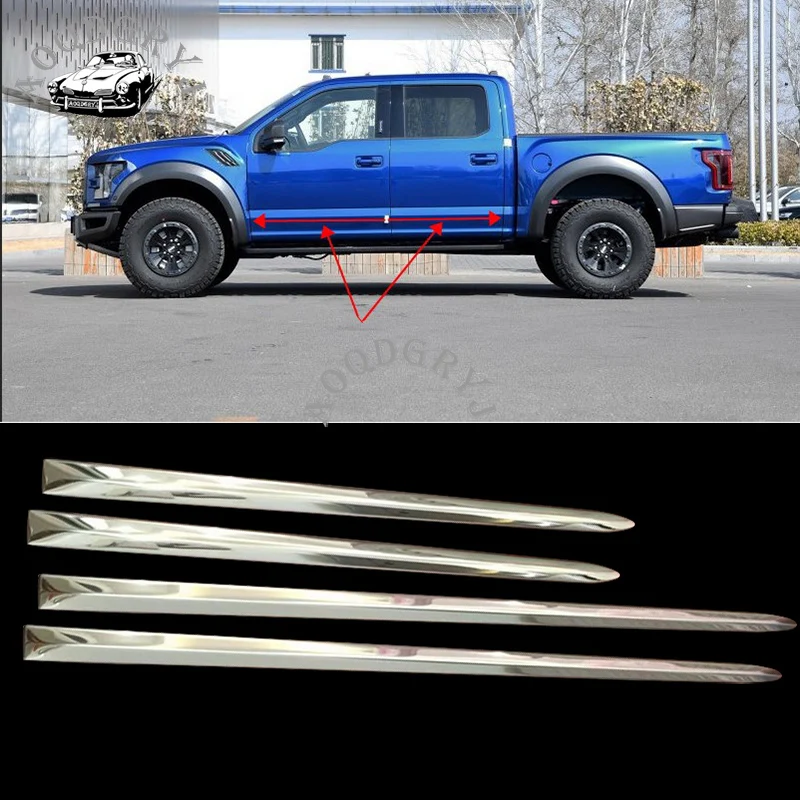 stainless steel Body Side Molding trim cover For Ford F150 2015-2018 Car styling 4pcs
stainless steel Body Side Molding trim cover For Ford F150 2015-2018 Car styling 4pcs