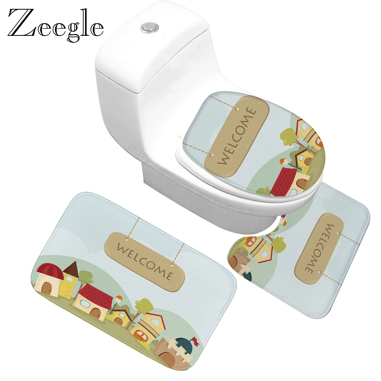 Zeegle 3 шт./компл. коврики для ванной и ванной, набор ковриков, фланелевый коврик для унитаза, Нескользящие Коврики для ванной комнаты и коврик для ног
Zeegle 3 шт./компл. коврики для ванной и ванной, набор ковриков, фланелевый коврик для унитаза, Нескользящие Коврики для ванной комнаты и коврик для ног
