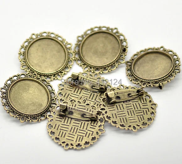 50Pcs Bronze Tone Round Brooches Cabochon Cameo Frame Setting Jewelry Component 32mm(Fit 20mm)
50Pcs Bronze Tone Round Brooches Cabochon Cameo Frame Setting Jewelry Component 32mm(Fit 20mm)