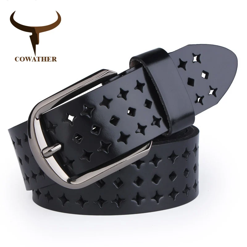 COWATHER 2021 new Women Cow Genuine leather belts hollow Korea fashion for women female pin buckle belt NQSK002 length 100-125CM
COWATHER 2021 new Women Cow Genuine leather belts hollow Korea fashion for women female pin buckle belt NQSK002 length 100-125CM