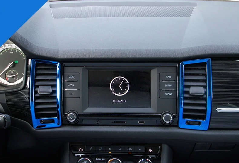 Bbincar Front Console Middle Side Air Conditioning Outlet Air Vent Sticker Trim Trims For Skoda Kodiaq 2016 2017 2018
Bbincar Front Console Middle Side Air Conditioning Outlet Air Vent Sticker Trim Trims For Skoda Kodiaq 2016 2017 2018