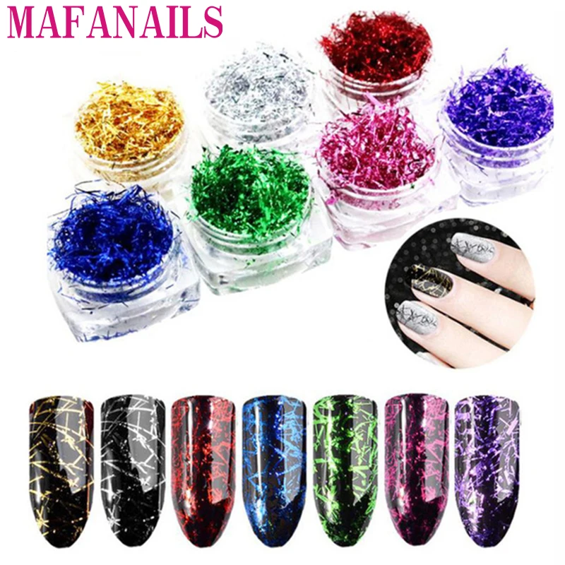7jar/lot Aluminum Foil Flakes Magic Effect Flakes PLB26(7pcs) Strip Metal Wire Line GOLD/Silver/GREEN/RED Color DIY Nail Flakes
7jar/lot Aluminum Foil Flakes Magic Effect Flakes PLB26(7pcs) Strip Metal Wire Line GOLD/Silver/GREEN/RED Color DIY Nail Flakes