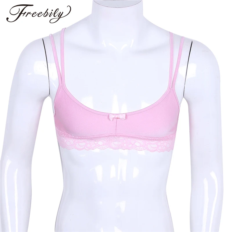 Mens Sissy Bra Lingerie Smooth Lace Bralette Hem Wire-free Bra Top with Shoulder Straps Sexy Gay Male Underwear Hot Erotic Tops
Mens Sissy Bra Lingerie Smooth Lace Bralette Hem Wire-free Bra Top with Shoulder Straps Sexy Gay Male Underwear Hot Erotic Tops