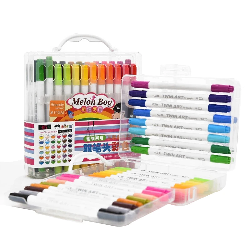 MIRUI new creative Painting 24 36 colors watercolor pen brush double-headed pen children's suit student stationery school supply
MIRUI new creative Painting 24 36 colors watercolor pen brush double-headed pen children's suit student stationery school supply