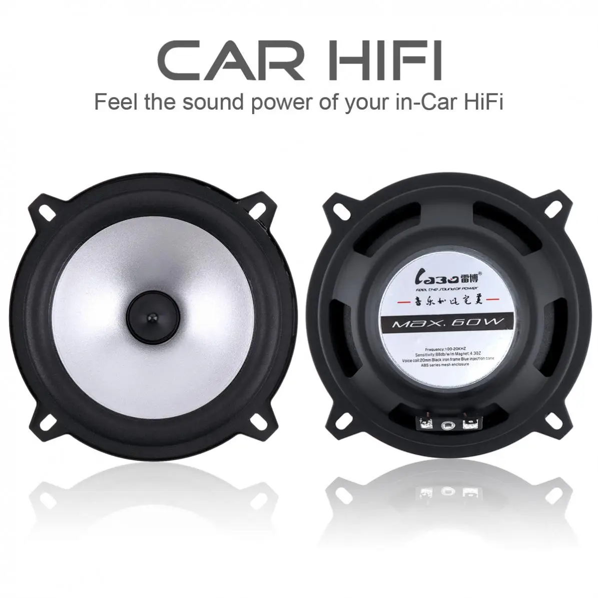 2023 2pcs 5 Inch 60W 88dB 2 Way Car Coaxial Automobile Car Hifi Full Range Frequency Sensitivity Power Loudspeaker
2023 2pcs 5 Inch 60W 88dB 2 Way Car Coaxial Automobile Car Hifi Full Range Frequency Sensitivity Power Loudspeaker