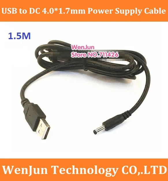 High Quality 1.5M DC 4.0*1.7mm USB Cable 5V 2A AC to DC USB Power Supply Cable Adapter Charger Jack Plug For Tablet 5pcs/lot
High Quality 1.5M DC 4.0*1.7mm USB Cable 5V 2A AC to DC USB Power Supply Cable Adapter Charger Jack Plug For Tablet 5pcs/lot