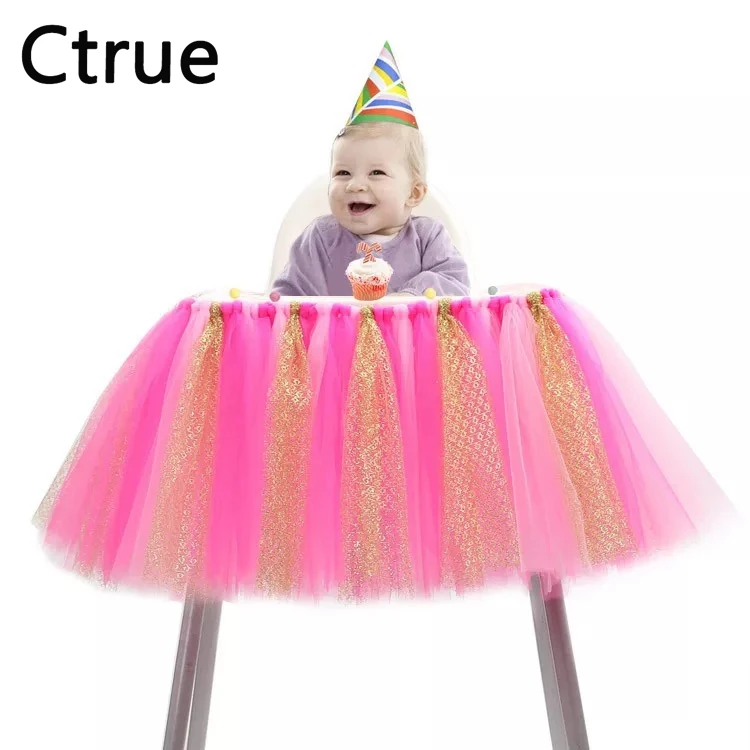100CMx35CM Tulle baby chair skirt table High Chair skirt boy Baby Shower Decoration kids girl First Birthday party decorations
100CMx35CM Tulle baby chair skirt table High Chair skirt boy Baby Shower Decoration kids girl First Birthday party decorations