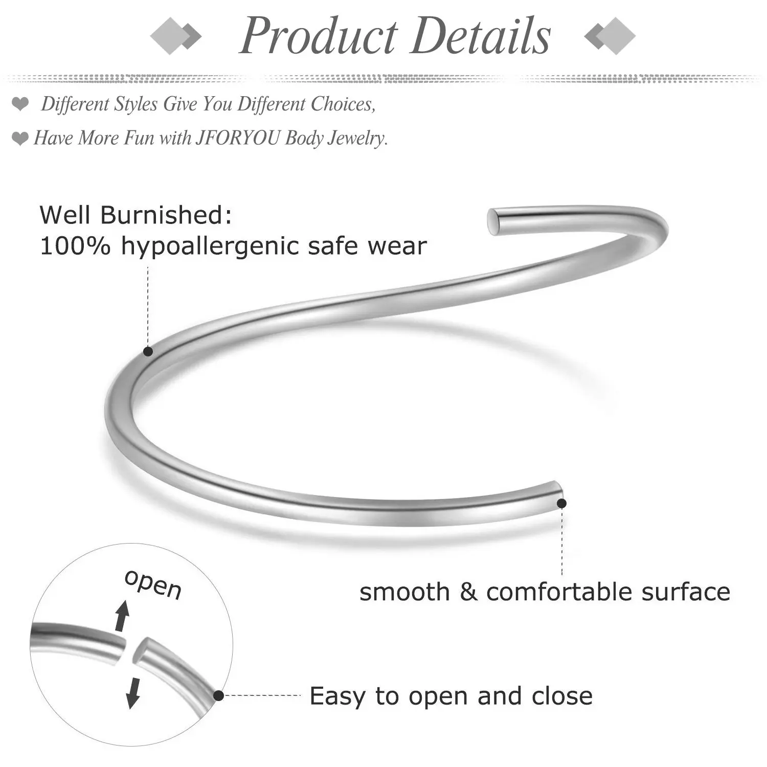 JFORYOU 6-8 Pcs Stainless Steel Ear Cuff Helix Cartilage Clip On Wrap Earrings Fake Nose Ring Fake Lip Rings Non-Piercing Adjus
JFORYOU 6-8 Pcs Stainless Steel Ear Cuff Helix Cartilage Clip On Wrap Earrings Fake Nose Ring Fake Lip Rings Non-Piercing Adjus