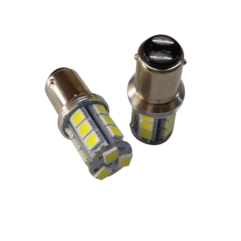 Светодиодная лампа 2 шт. 12 В 24 S25 1156 BAY15D BA15S 1157 5050 18 SMD для volkswa задний стоп сигнал