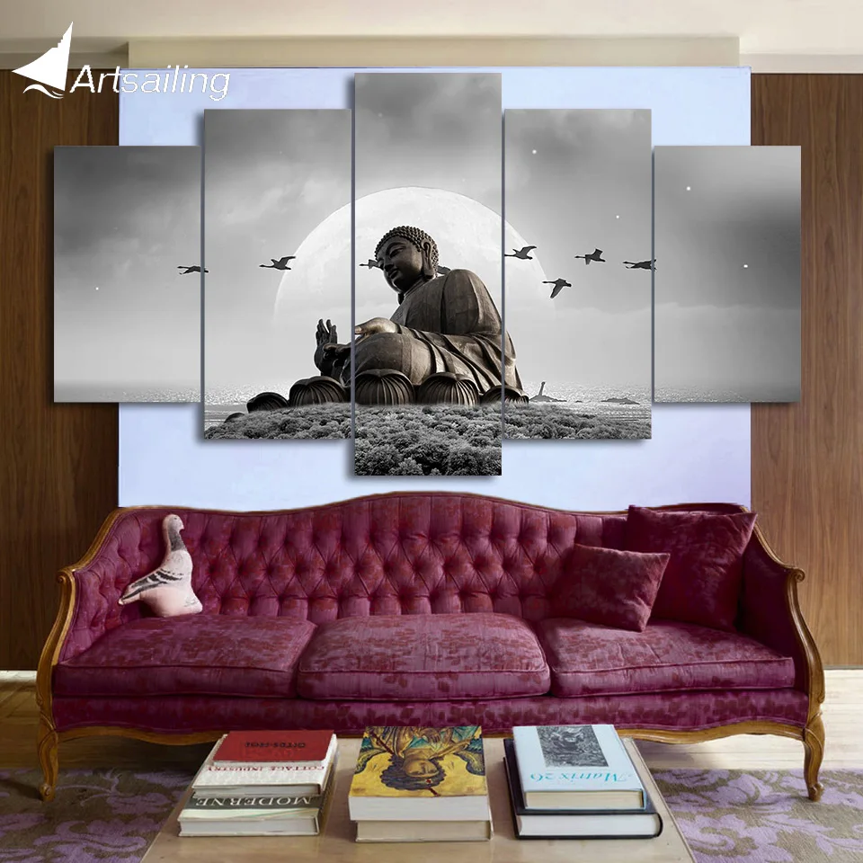 ArtSailing HD print 5 piece canvas art Buddha statue on the sea painting for living room wall decoration Poster framed NY-7148B
ArtSailing HD print 5 piece canvas art Buddha statue on the sea painting for living room wall decoration Poster framed NY-7148B