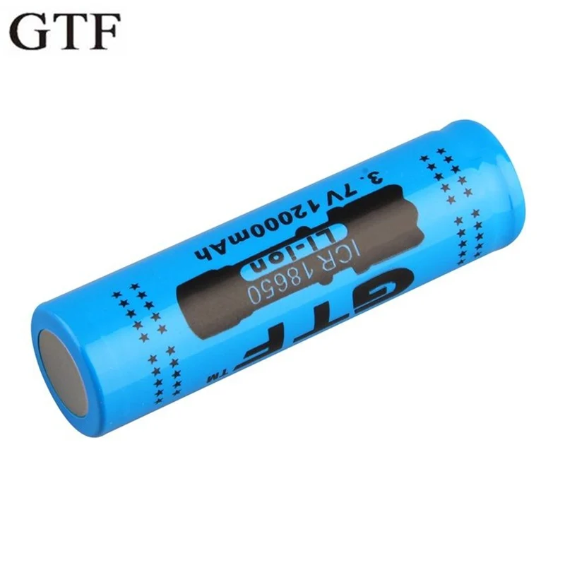 GTF 3.7V 12000mAh 18650 Rechargeable Li-ion Battery for LED Torch Flashlight electronic product 18650 batteries drop shipping
GTF 3.7V 12000mAh 18650 Rechargeable Li-ion Battery for LED Torch Flashlight electronic product 18650 batteries drop shipping