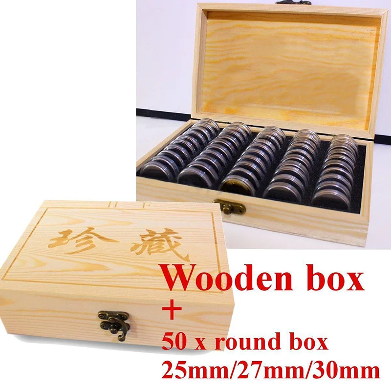 25/27/30mm Round Coins Holders Container Display Case Wooden Storage Box New Coins Display Cases
25/27/30mm Round Coins Holders Container Display Case Wooden Storage Box New Coins Display Cases