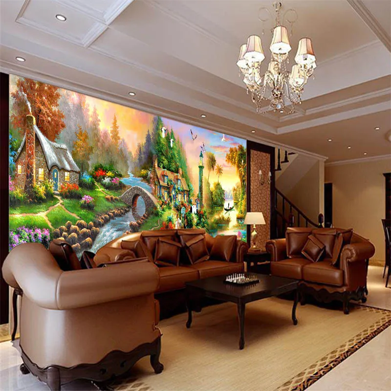 American country oil painting large seamless mural 3D TV background hotel bar wallpaper living room bedroom study household deco
American country oil painting large seamless mural 3D TV background hotel bar wallpaper living room bedroom study household deco