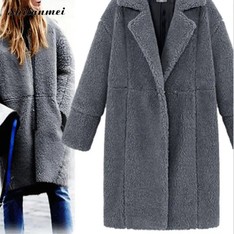 2018 New Stylish Winter Lamb Fur Coats Women Turn Down Collar Thick Warm Faux Long Overcoats Female Gray Black Causal Outerwear
2018 New Stylish Winter Lamb Fur Coats Women Turn Down Collar Thick Warm Faux Long Overcoats Female Gray Black Causal Outerwear