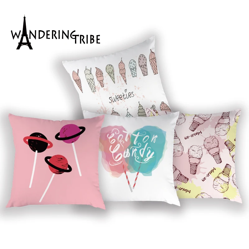 Elegant Cushion Covers Pink Toss Pillow Ice Cream Lollipop Pattern Cushions Home Decor Bed Chair 45x45cm Colorful Pillow Cases
Elegant Cushion Covers Pink Toss Pillow Ice Cream Lollipop Pattern Cushions Home Decor Bed Chair 45x45cm Colorful Pillow Cases