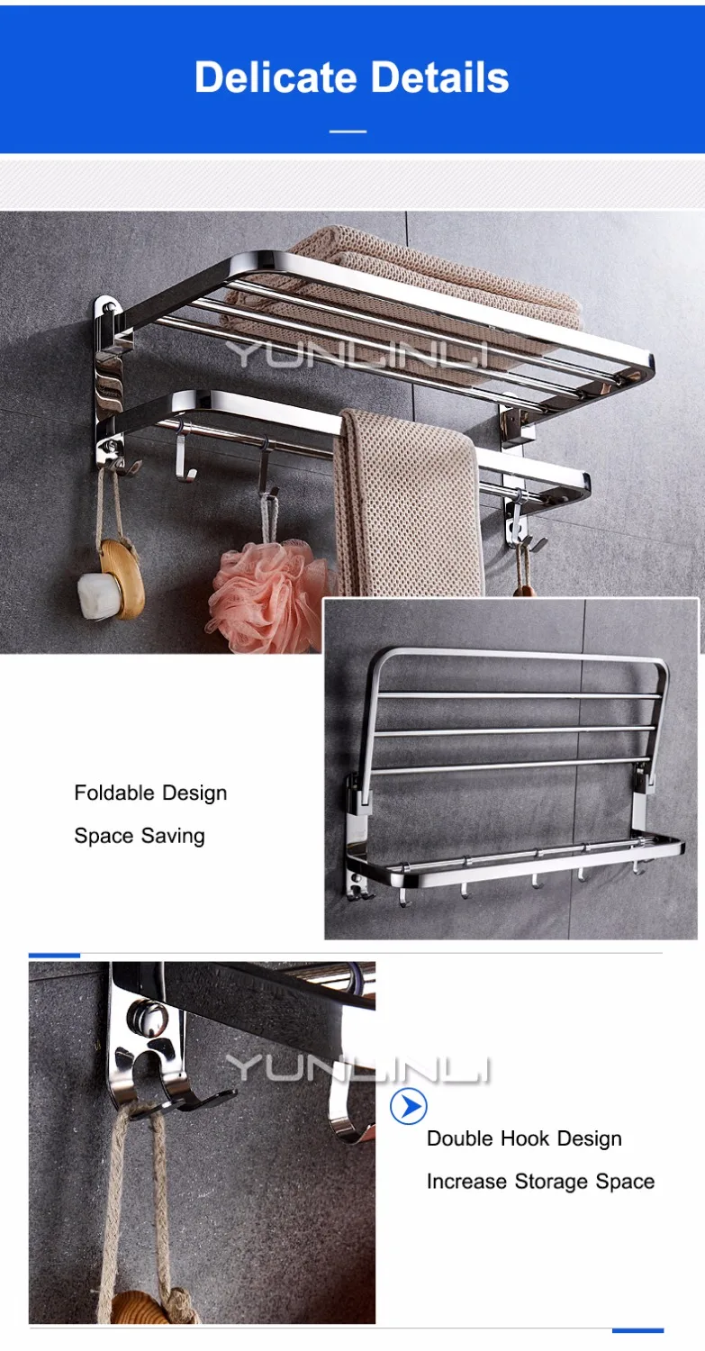 Punch-free Foldable Towel Rack Bathroom 304 Stainless Steel Towel Rack Bathroom Pendant Toilet Storage Wall Hanging Towel Rack
Punch-free Foldable Towel Rack Bathroom 304 Stainless Steel Towel Rack Bathroom Pendant Toilet Storage Wall Hanging Towel Rack