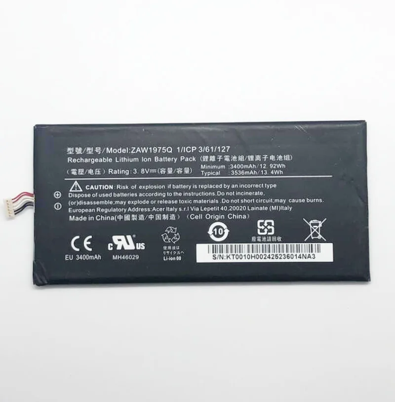GeLar 3400mAh ZAW1975Q Аккумулятор для планшетов ACER Iconia Tab 7 A1 713 713HD 1/ICP3/6 1/127|Аккумуляторы