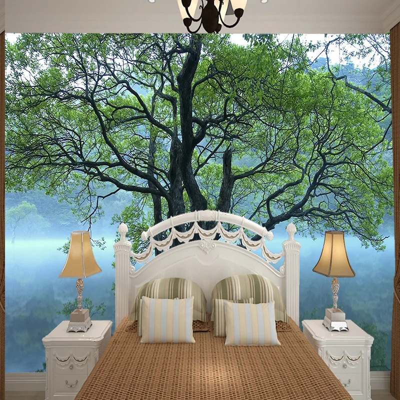 Medium-size 3D mural wallpaper customized painting with forest in the morning behind TV sofa bed as background bedroom
Medium-size 3D mural wallpaper customized painting with forest in the morning behind TV sofa bed as background bedroom