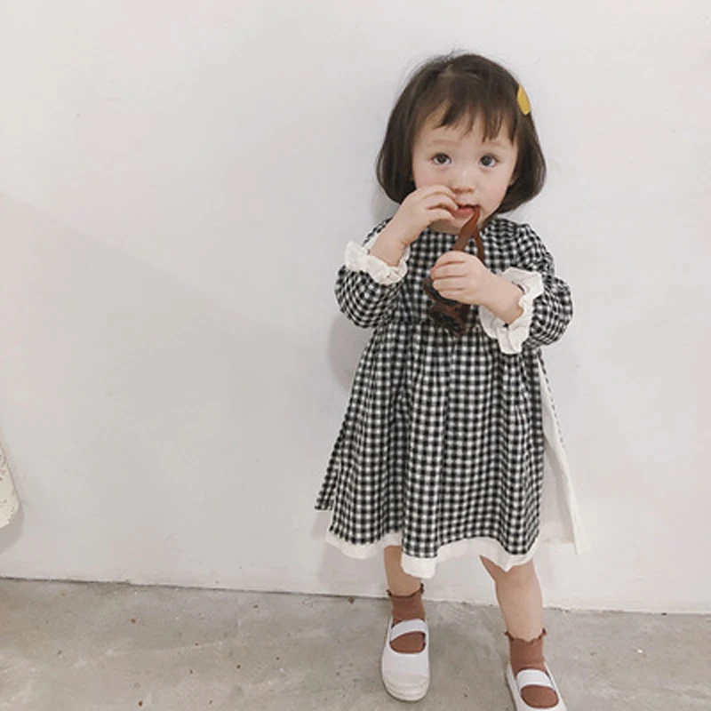 Girls Plaid Dress 2019 summer cotton long sleeve dresses Bow Baby Girls' Split Dress Toddler Clothes LZ128
Girls Plaid Dress 2019 summer cotton long sleeve dresses Bow Baby Girls' Split Dress Toddler Clothes LZ128