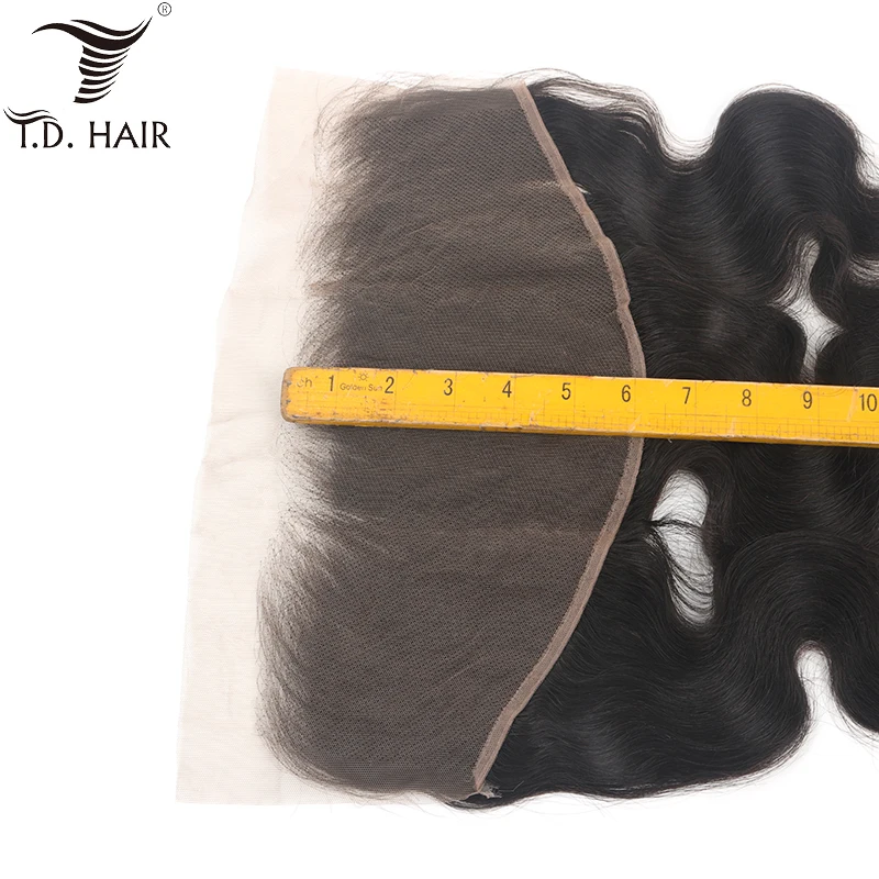 Tdhair 130% перуанская объемная волна 13x6 фронтальная кружевная застежка для ушей кружевная Фронтальная застежка Remy волосы свободная часть