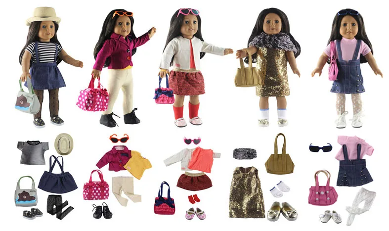 New Style 5 set Doll Clothes Leisure handmade clothes outfit Princess skirt for 18"American Doll +Doll accessories
New Style 5 set Doll Clothes Leisure handmade clothes outfit Princess skirt for 18"American Doll +Doll accessories