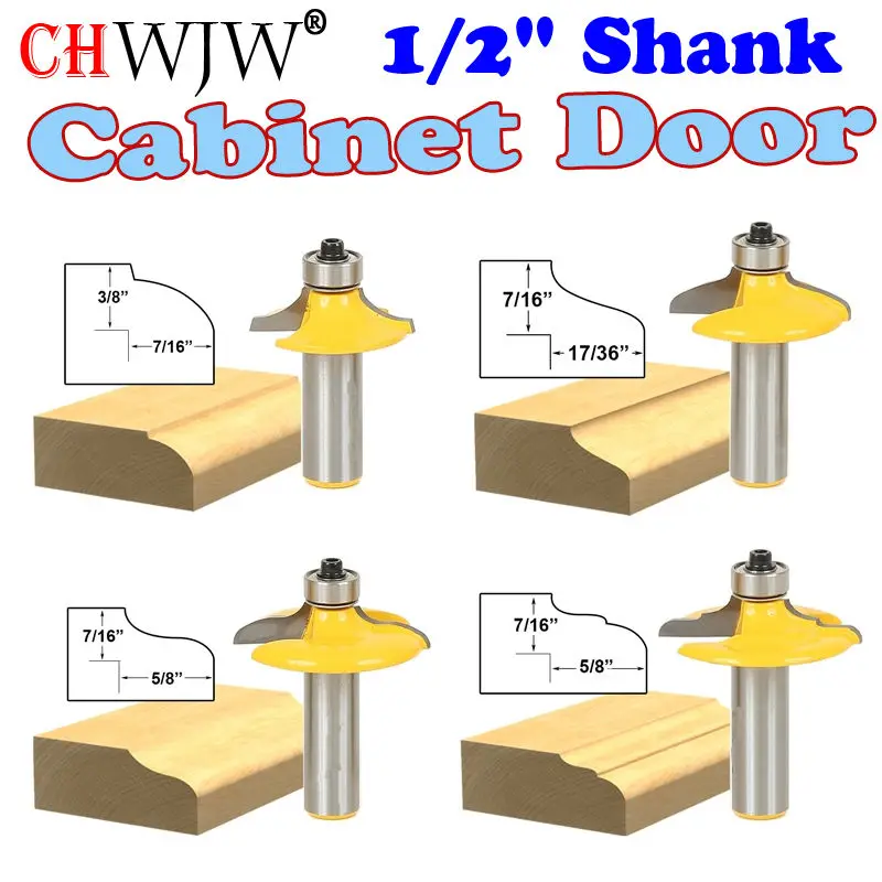 4 pcs Drawer Front & Cabinet Door Front Router Bit Set-1/2" Shank woodworking cutter woodworking bits
4 pcs Drawer Front & Cabinet Door Front Router Bit Set-1/2" Shank woodworking cutter woodworking bits