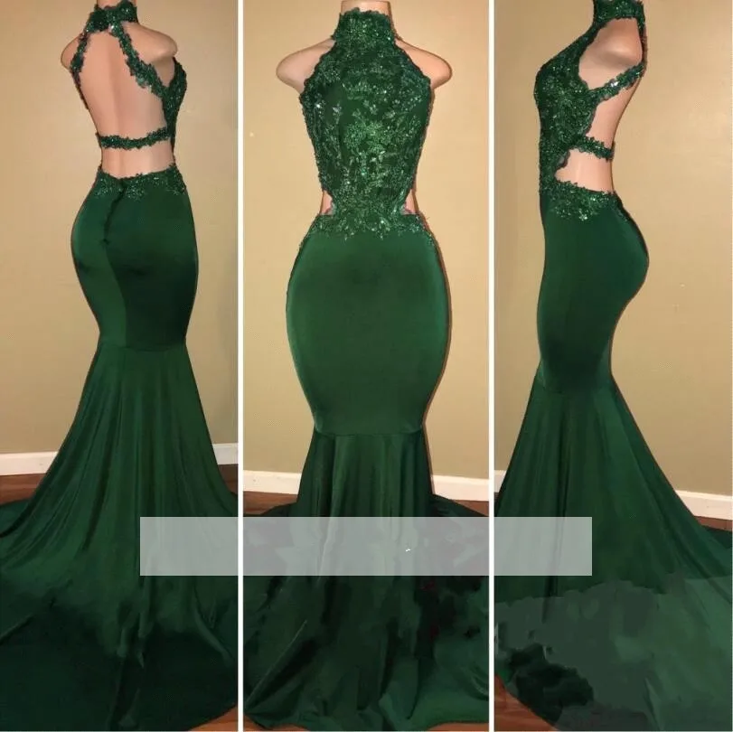Green Prom Dresses Mermaid Halter Appliques Beaded Backless Party Maxys Long Prom Gown Evening Dresses Robe De Soiree
Green Prom Dresses Mermaid Halter Appliques Beaded Backless Party Maxys Long Prom Gown Evening Dresses Robe De Soiree