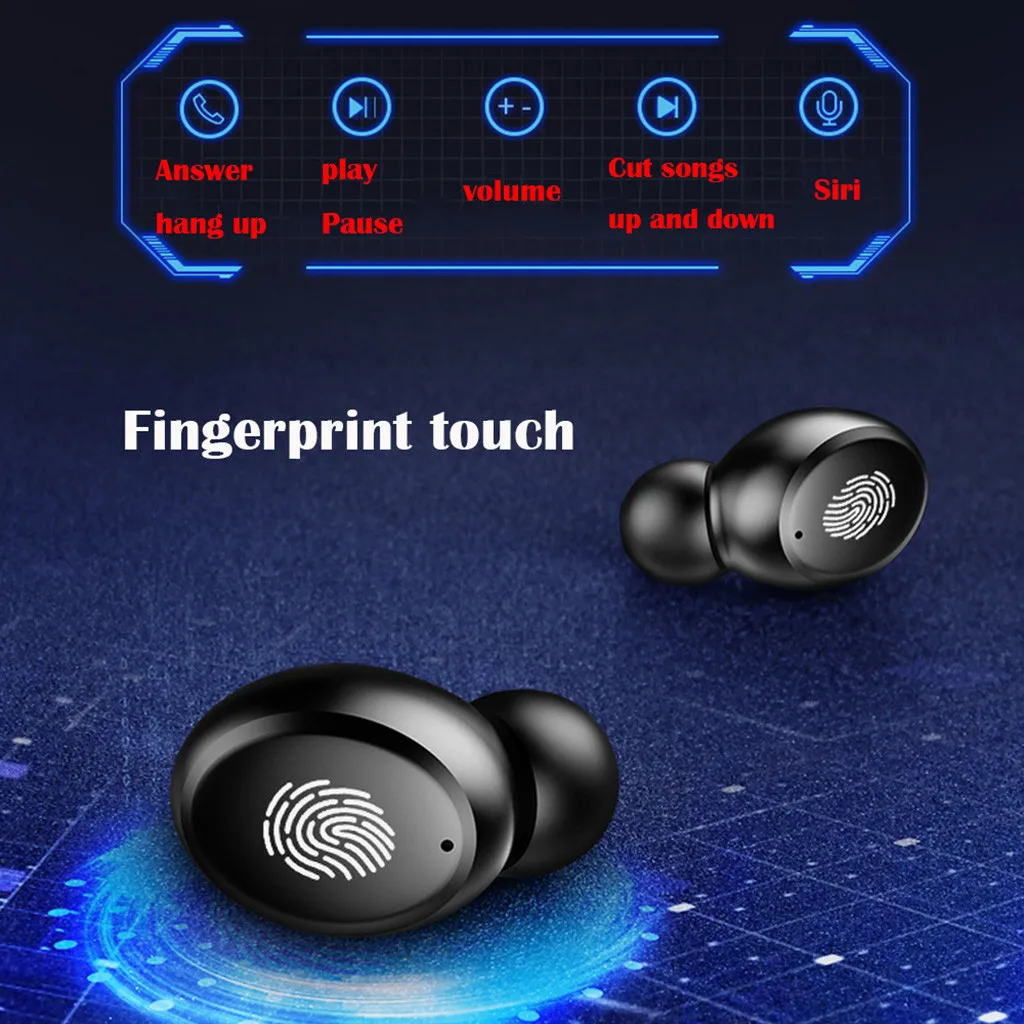 Сенсорная беспроводная Bluetooth гарнитура 5 0 Наушники Hi-Fi с микрофоном бинауральная