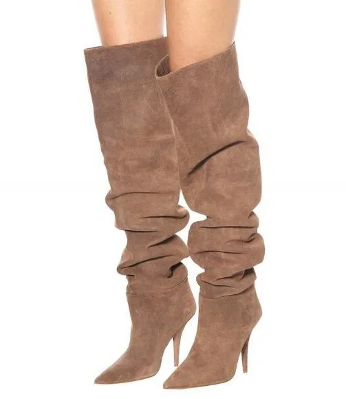 Drop Shipping Spring New Brand Women Solid Khaki Pointed Toe Slip On Fold Loose Stiletto Heels Over The Knee Thigh Long Boots
Drop Shipping Spring New Brand Women Solid Khaki Pointed Toe Slip On Fold Loose Stiletto Heels Over The Knee Thigh Long Boots
