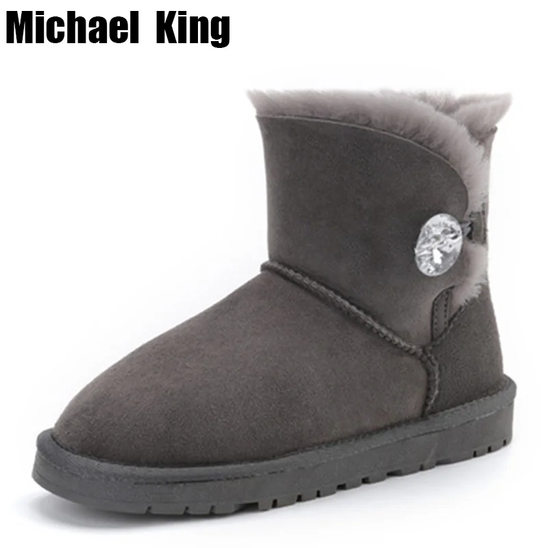 Женские ботинки из натуральной овечьей кожи до щиколотки|women winter shoes|winter shoesboots women
