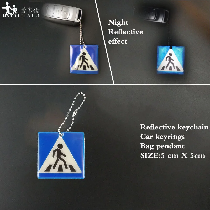 Wholesale 50pcs Side Walk model Reflective bag pendant accessories for traffic visibile safety Keychain Jewelry Bag Ornament
Wholesale 50pcs Side Walk model Reflective bag pendant accessories for traffic visibile safety Keychain Jewelry Bag Ornament