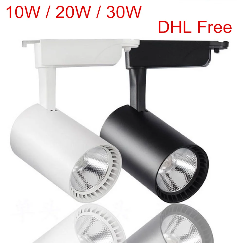 10pcs/lot LED Track Light 360 degree Rotate10W 20W 30W AC85-265V Clothing Shop Windows Showrooms Exhibition COB Spotlight | Лампы и