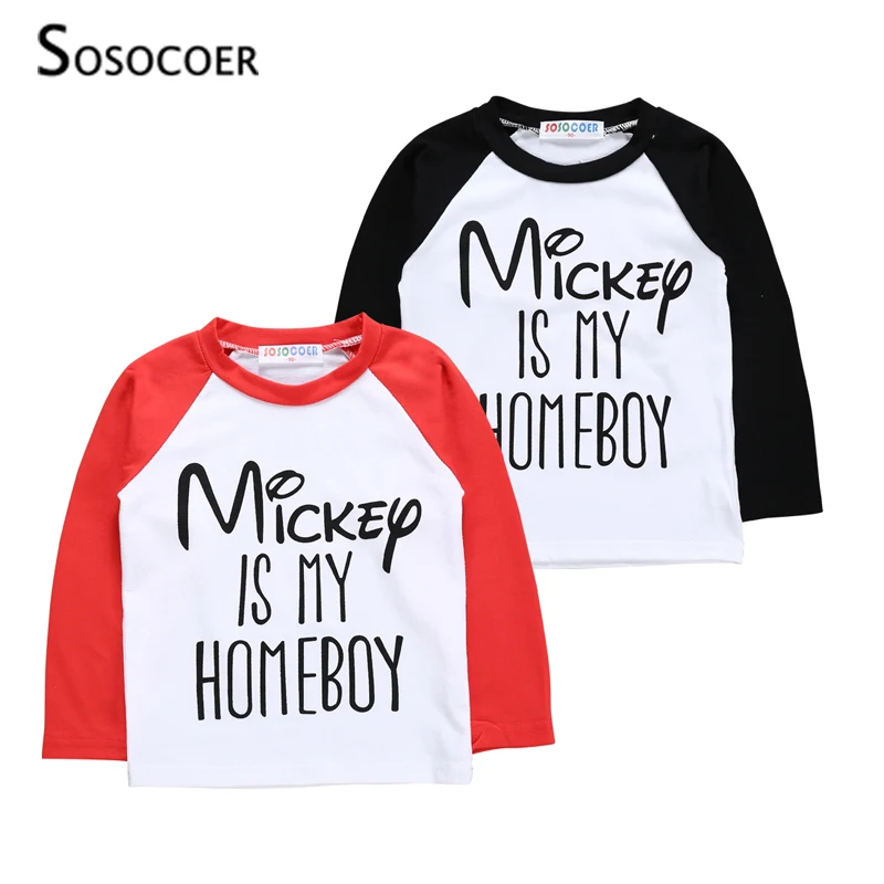 SOSOCOER Baby Girl T-shirt Kids Clothes Spring Autumn Letter Splicing Long Sleeve Toddler Boy T Shirts Tops Children Outfits
SOSOCOER Baby Girl T-shirt Kids Clothes Spring Autumn Letter Splicing Long Sleeve Toddler Boy T Shirts Tops Children Outfits