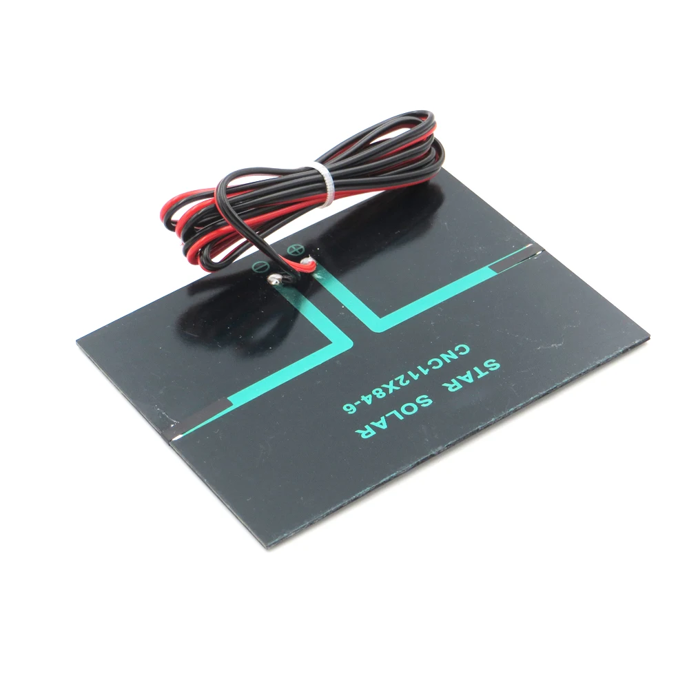 1pc x 6V 1.1Watt with 100cm extend wire Solar Panel Polycrystalline Silicon DIY Battery Charger Small Mini Cell cable toy |