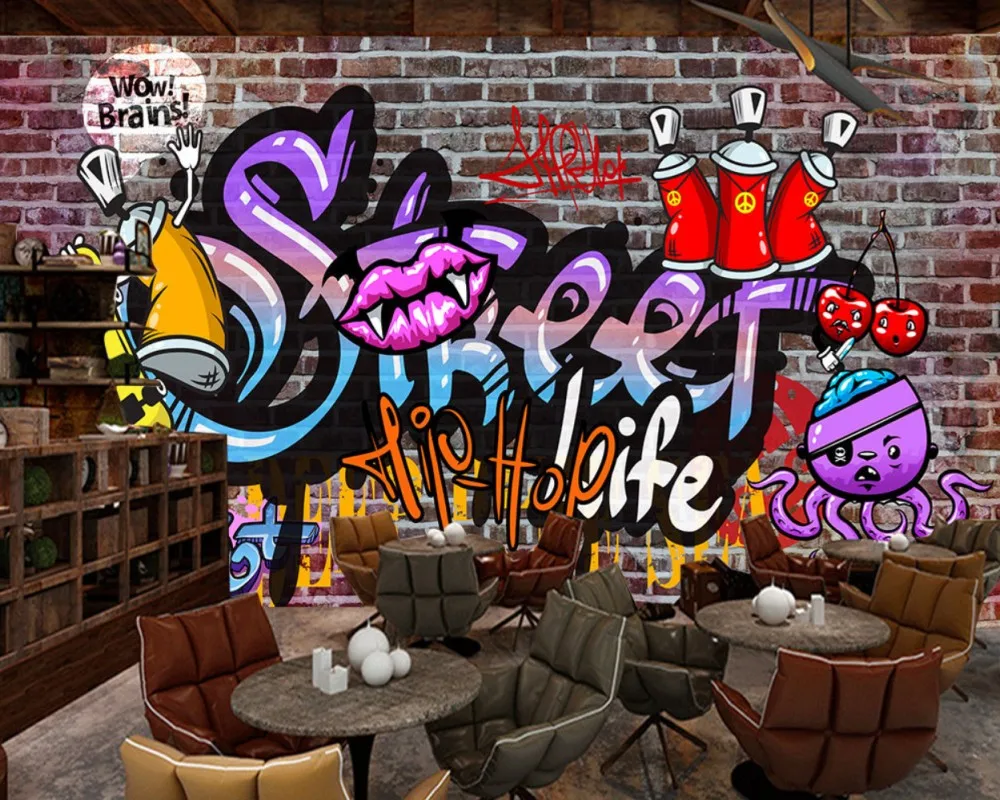 Free Shipping Europe and the United States Trend Graffiti KTV Bar Background Wall Hip Hop Dance Studio Custom 3D Photo Wallpaper
Free Shipping Europe and the United States Trend Graffiti KTV Bar Background Wall Hip Hop Dance Studio Custom 3D Photo Wallpaper
