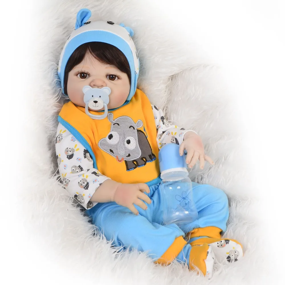 Newborn Doll 23'' Lifelike Reborn Silicone Doll 57CM Full Vinyl Realistic Bebe boneca Reborn MeninoKid Play Toy dolls Gifts
Newborn Doll 23'' Lifelike Reborn Silicone Doll 57CM Full Vinyl Realistic Bebe boneca Reborn MeninoKid Play Toy dolls Gifts