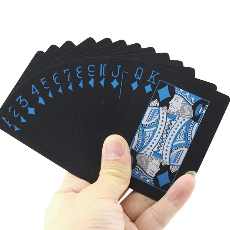 Волшебные Черные Пластиковые покерные карты с коробкой Cardistry ПВХ игральные