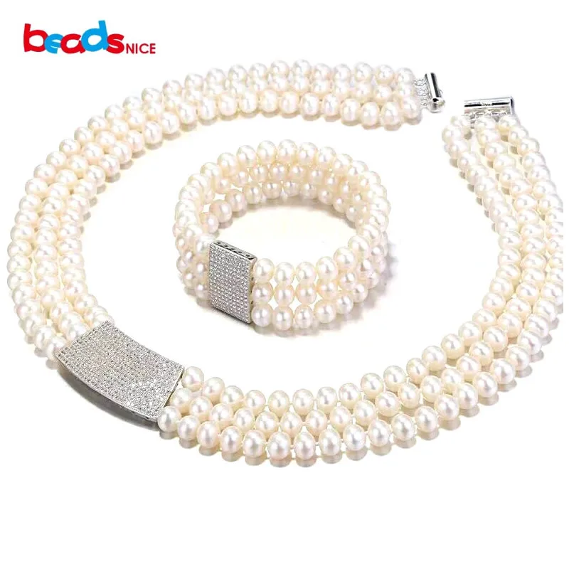 Элегантные жемчужные Ювелирные наборы Beadsnice, оптовая продажа, высококачественный браслет из пресноводного жемчуга и многослойное ожерелье для женщин ID30660
Элегантные жемчужные Ювелирные наборы Beadsnice, оптовая продажа, высококачественный браслет из пресноводного жемчуга и многослойное ожерелье для женщин ID30660