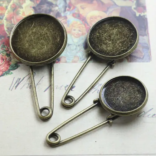 16/18/20mm DIY Jewelry Accessories 10pcs Wholesale ANTIQUE BRONZE Cabochon Cameo Setting Disc Brooch Blank Base with safety pin
16/18/20mm DIY Jewelry Accessories 10pcs Wholesale ANTIQUE BRONZE Cabochon Cameo Setting Disc Brooch Blank Base with safety pin