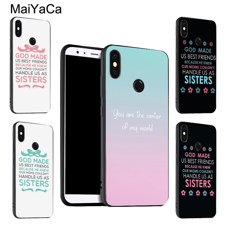Чехол MaiYaCa Best Friend Sisters God Made Us для POCO X3 F2 Pro F1 Red mi Note 9 8 T 7 9S 9C Mi 10 Lite A3 9T|Бамперы| |