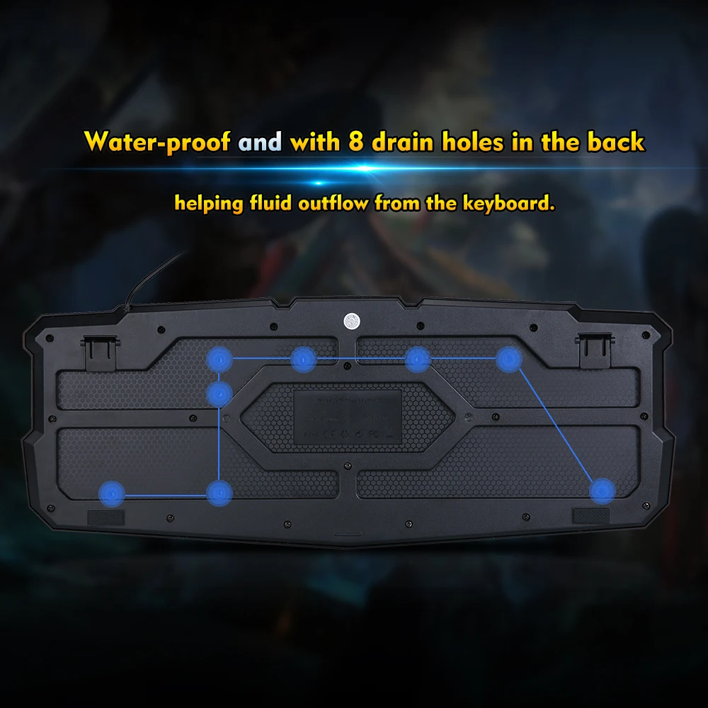 USB Wired Gaming Keyboard Laser 3-Level Backlit Ergonomic Switchable LX-K002 Mechanical Feel For LOL Computer | Компьютеры и офис