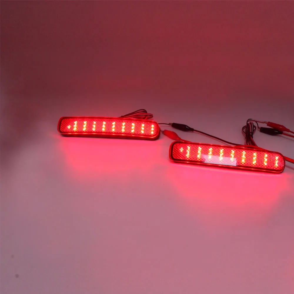 for Toyota LED Car styling Red Rear Bumper Reflector Light Fog Parking Warning Brake Tail Lamp 2012-2014 Highlander 1 Pair | Автомобили и
