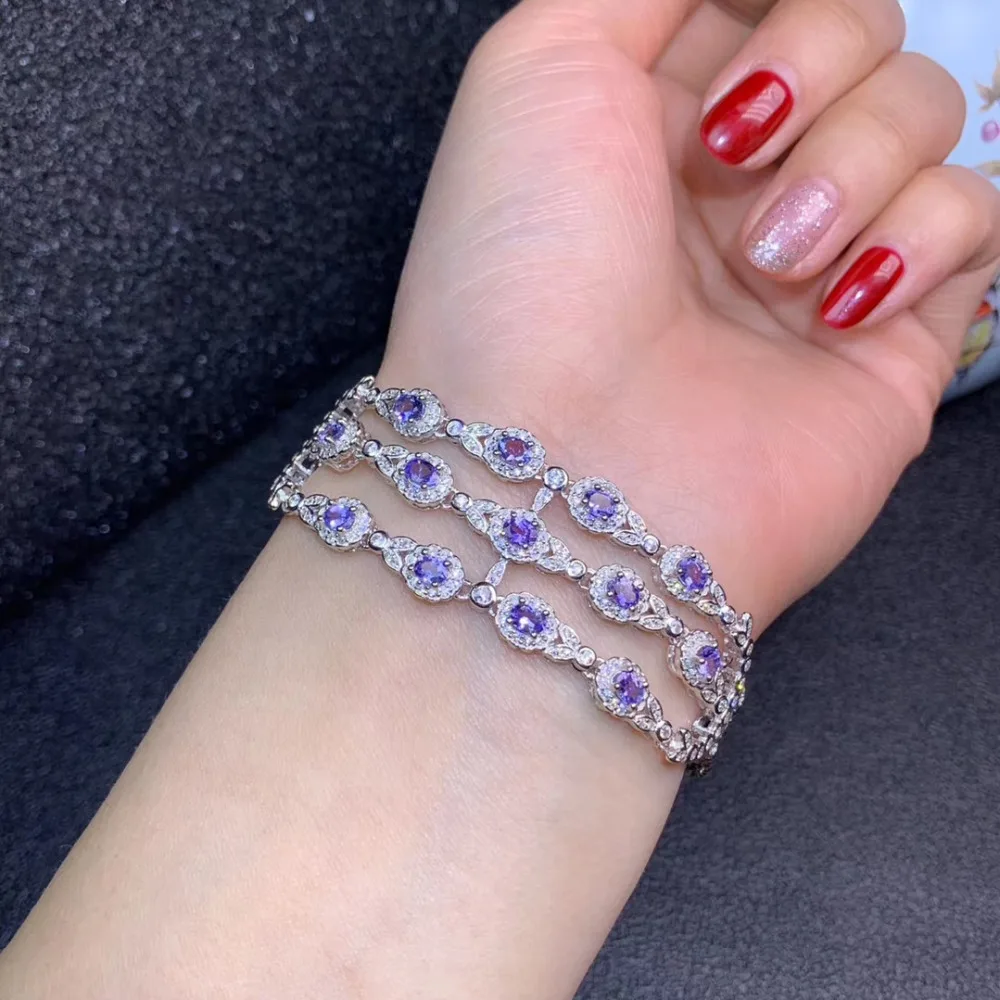 S925 silver natural blue tanzanite gem bracelet natural gemstone bracelet Luxurious big Row chain women party gift fine jewelry
S925 silver natural blue tanzanite gem bracelet natural gemstone bracelet Luxurious big Row chain women party gift fine jewelry