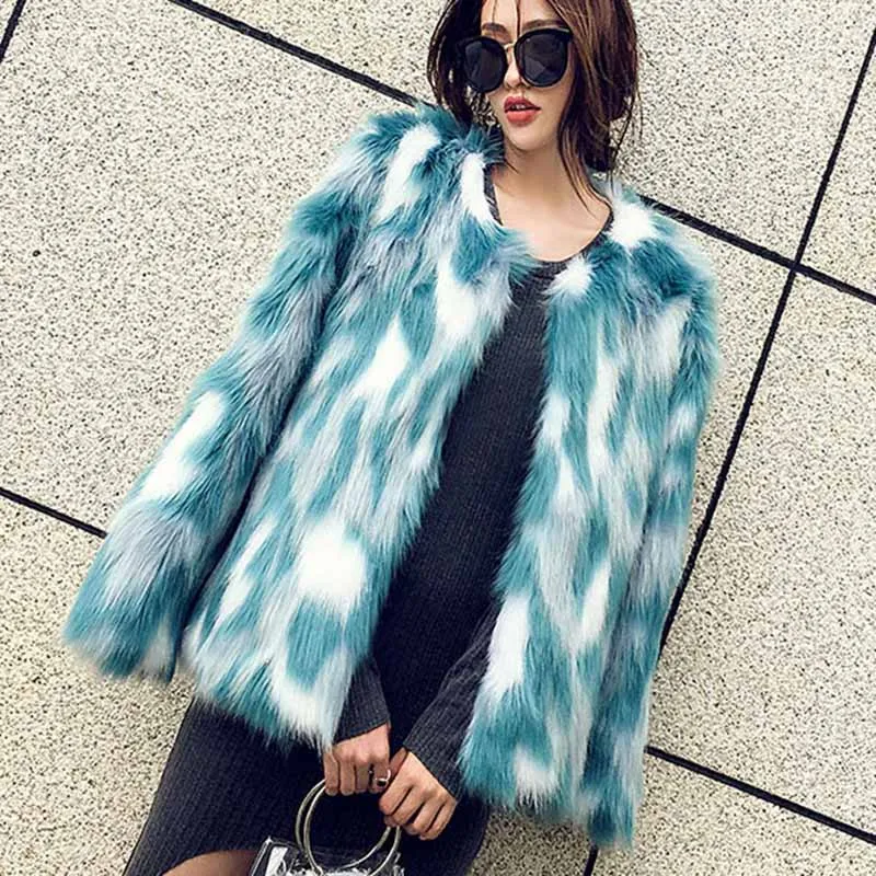 Женское повседневное меховое пальто из искусственного меха лисы новинка 2022