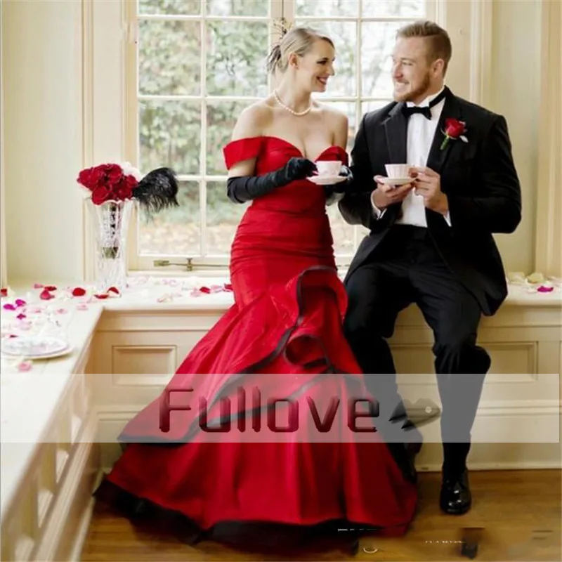 Graceful Red Cap Sleeve Organza Satin Mermaid Wedding Dresses Slim Cut Ruffles Tiered Bridal Dress Robe De Mariage Trouwjurk
Graceful Red Cap Sleeve Organza Satin Mermaid Wedding Dresses Slim Cut Ruffles Tiered Bridal Dress Robe De Mariage Trouwjurk