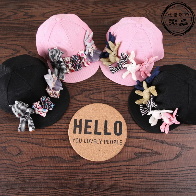 Fashion 3D Cartoon Bear Rabbit Girls Baseball Caps Kids Trendy Handmade Sun Hats Vacation Casual Visor Snapback Caps for 3-8Y
Fashion 3D Cartoon Bear Rabbit Girls Baseball Caps Kids Trendy Handmade Sun Hats Vacation Casual Visor Snapback Caps for 3-8Y