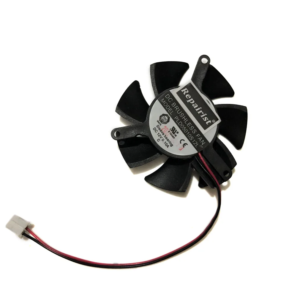 2pin Диаметр 45 мм R7 250 240 R5 230 GPU радиатор Графика карты охлаждающий вентилятор для XFX
