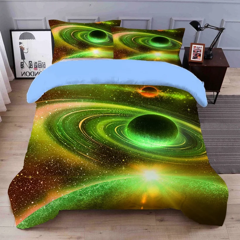 3D Reactive print Purple Green Galaxy Universe Duvet cover Bedding set 4Pieces single twin full queen king size Bed sheet Pillow
3D Reactive print Purple Green Galaxy Universe Duvet cover Bedding set 4Pieces single twin full queen king size Bed sheet Pillow